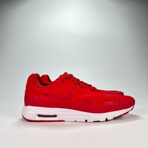 Nike Air Max 1 Ultra Moire Red Running Shoes Lace Up 704995-600 Women's Size 7.5 - Picture 1 of 10